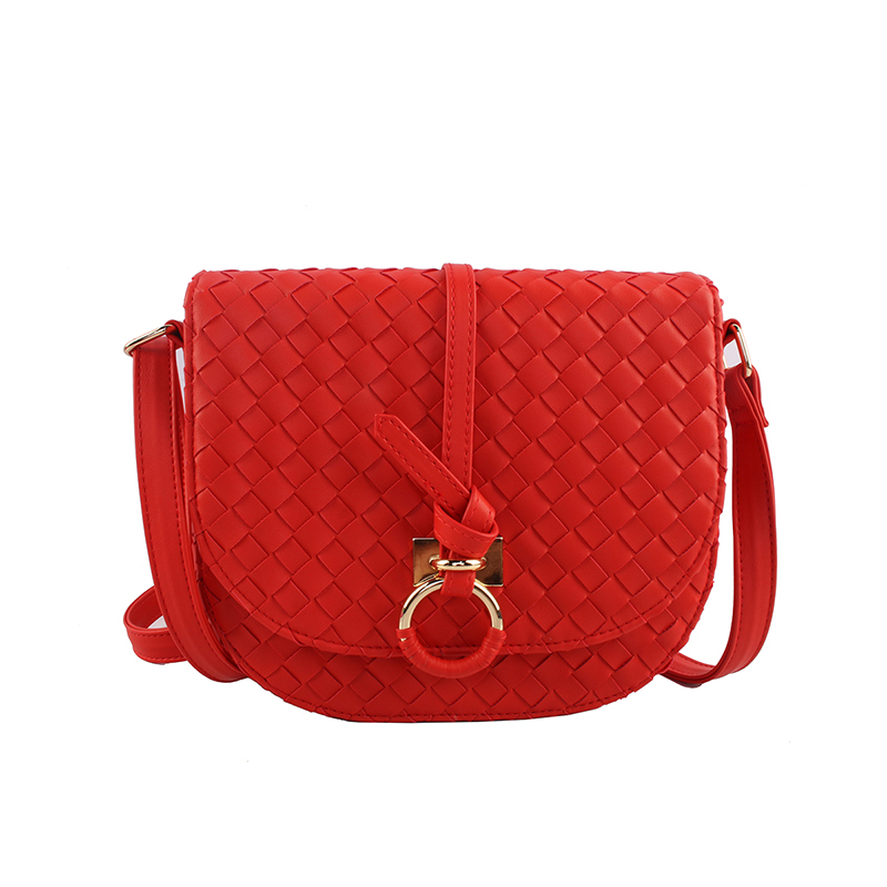 PU woven diagonal cross bag EBG16364